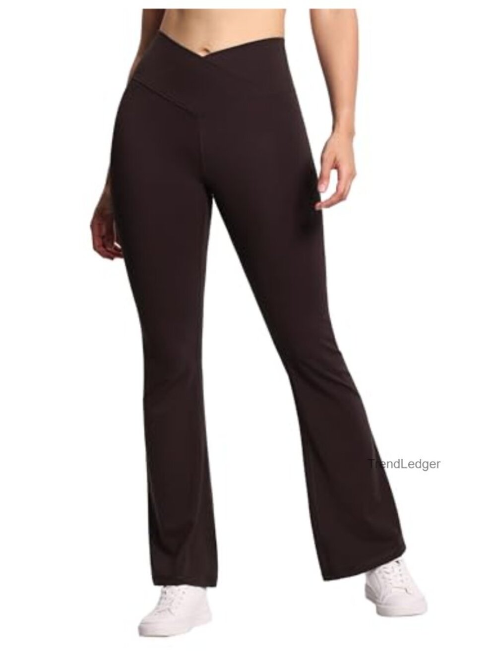 Flare Bell Bottom Yoga Leggings High V-Cross Waist Workout Pants